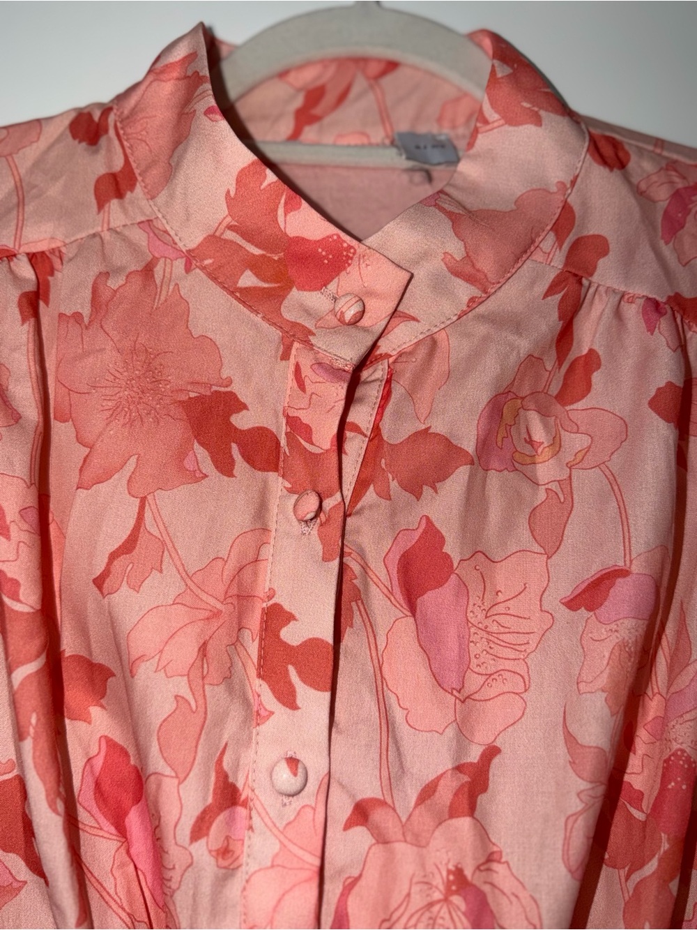 Petal & Pup Forever Print Long Sleeve Tiered Midi Dress – Pink Floral - Picture 10 of 13